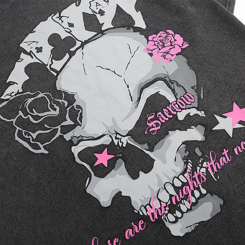 Washed T-shirt Rose Skull sold by Yugen Theory product image thumbnail 3