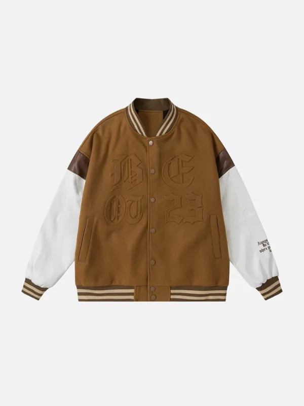 Letters Embossing Varsity Jacket sold by Yugen Theory