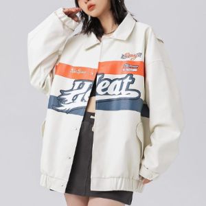 Leather Jacket Print Letter sold by Yugen Theory
