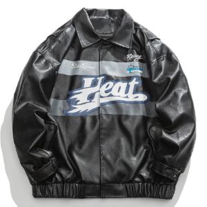 Leather Jacket Print Letter sold by Yugen Theory