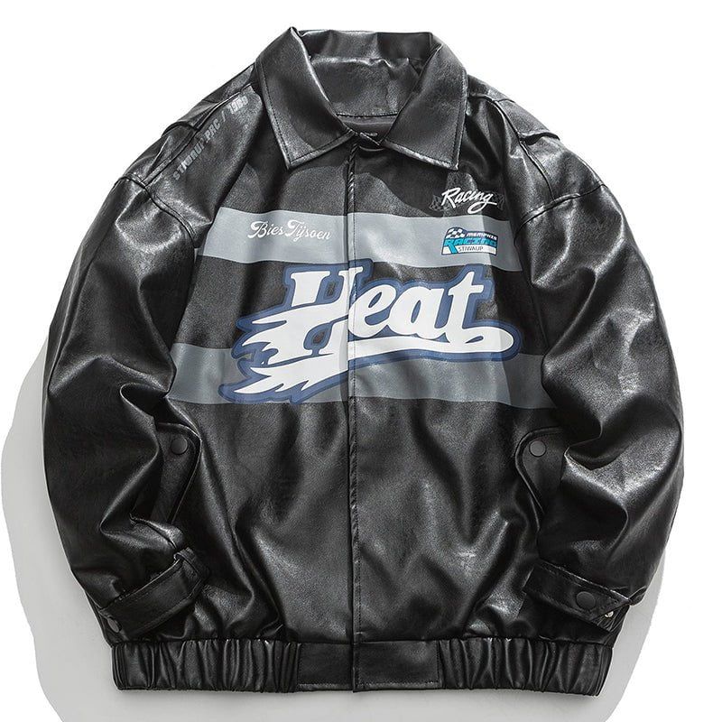 Leather Jacket Print Letter sold by Yugen Theory