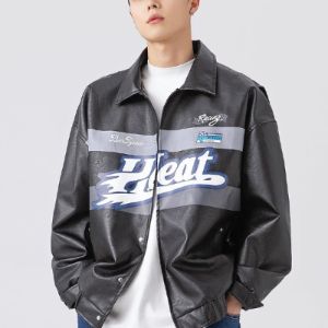 Leather Jacket Print Letter sold by Yugen Theory
