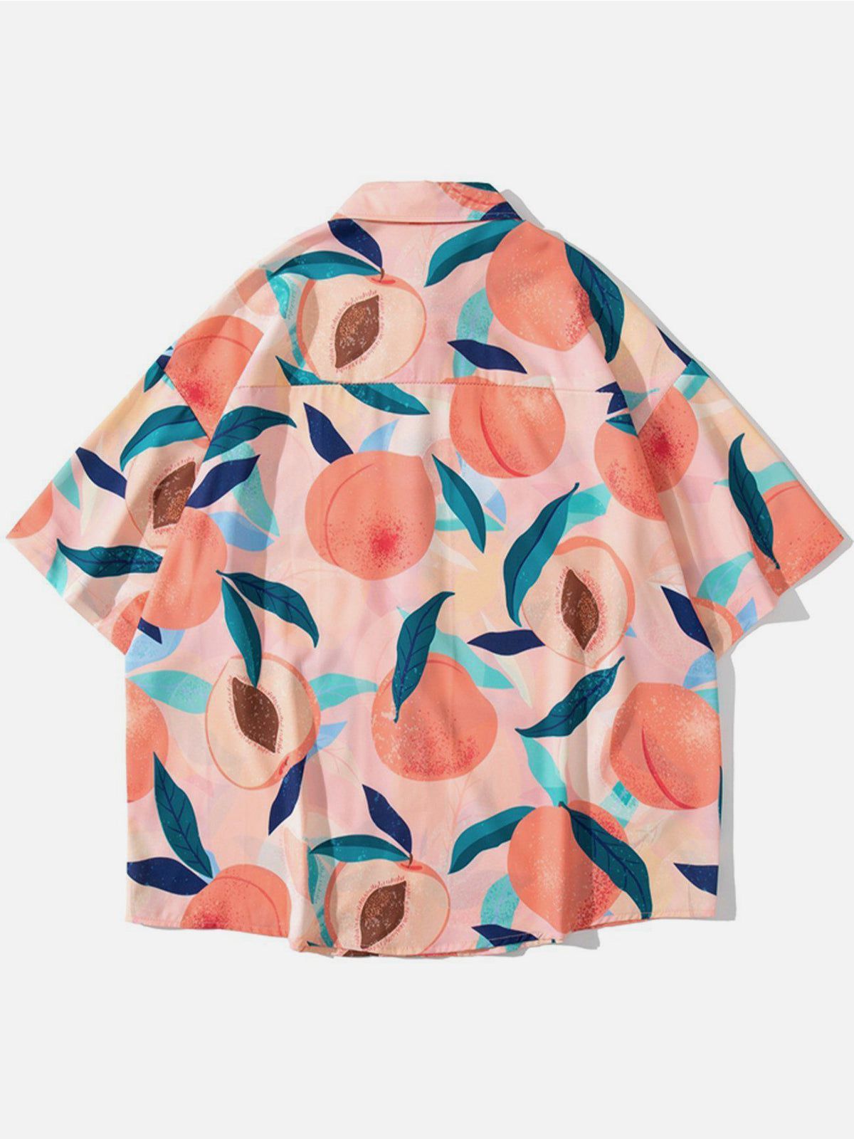 Peach Print Short-sleeved Shirt sold by Yugen Theory product image thumbnail 2
