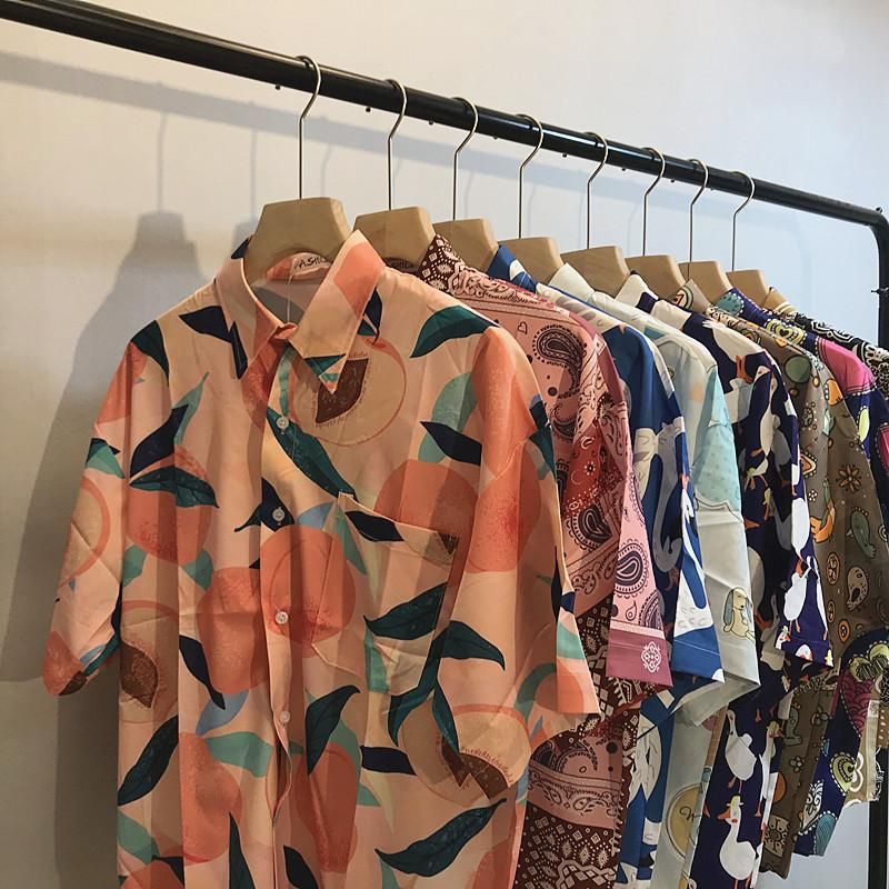 Peach Print Short-sleeved Shirt sold by Yugen Theory product image thumbnail 5