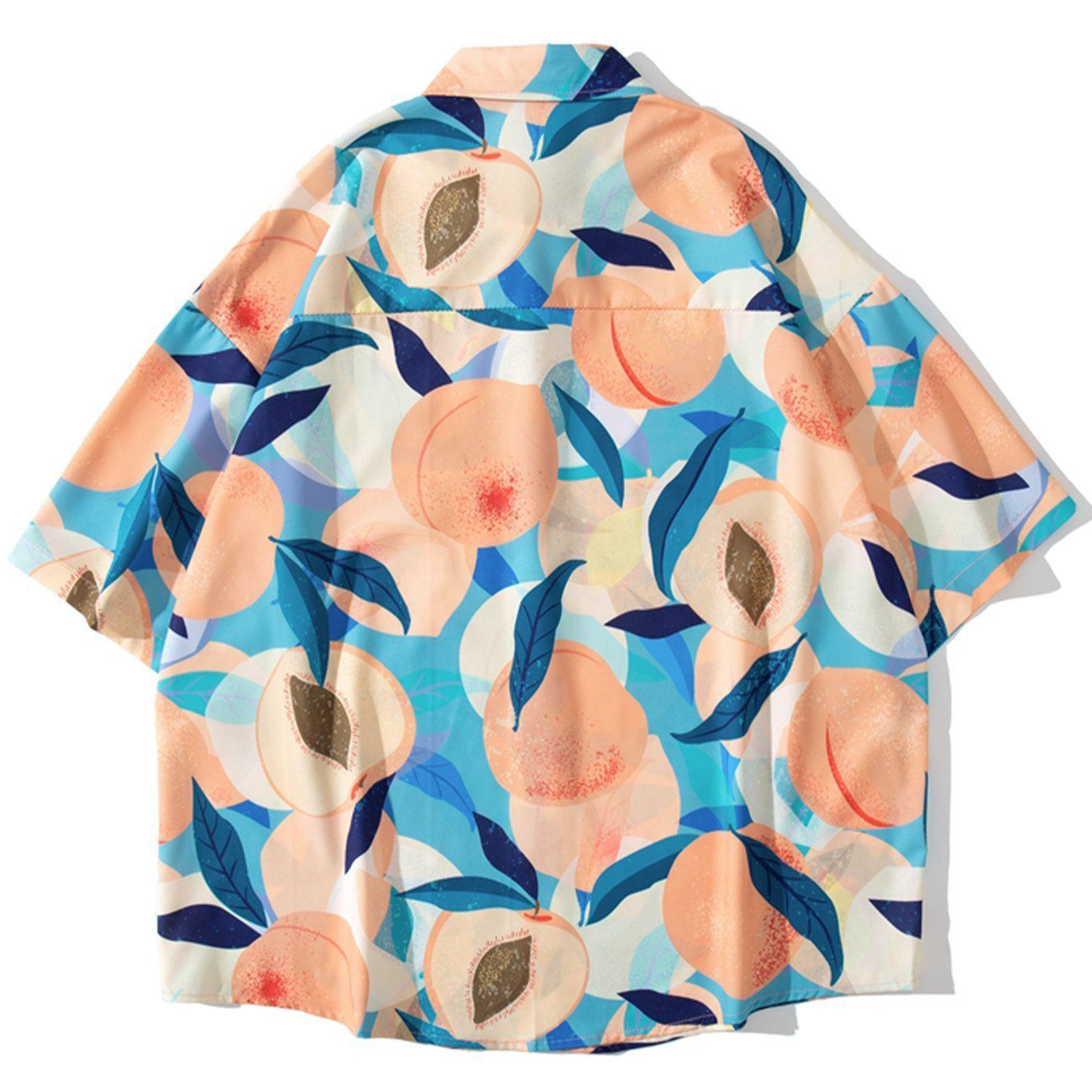 Peach Print Short-sleeved Shirt sold by Yugen Theory product image thumbnail 4