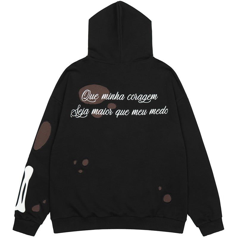 High Street Hoodie Embroidery Bone sold by Yugen Theory product image thumbnail 4