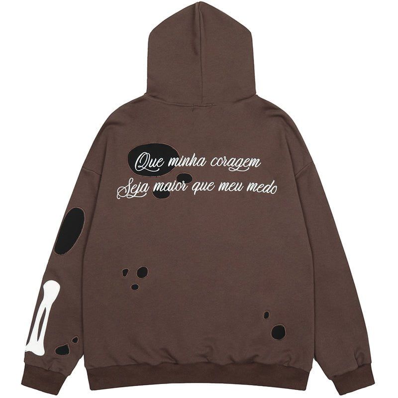 High Street Hoodie Embroidery Bone sold by Yugen Theory product image thumbnail 3