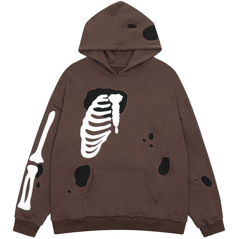 High Street Hoodie Embroidery Bone sold by Yugen Theory