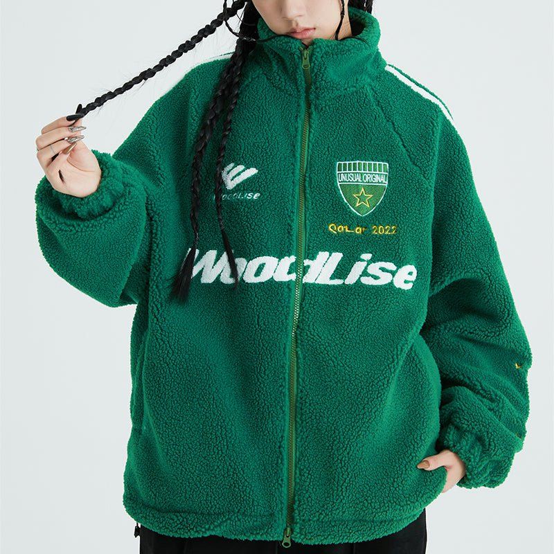 Vintage Fleece Winter Coat Varsity Badge sold by Yugen Theory product image thumbnail 5