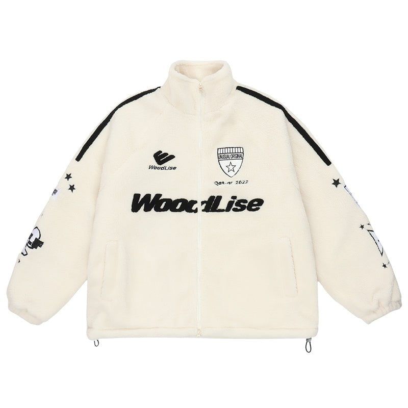 Vintage Fleece Winter Coat Varsity Badge sold by Yugen Theory product image thumbnail 3