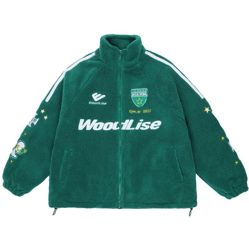 Vintage Fleece Winter Coat Varsity Badge sold by Yugen Theory