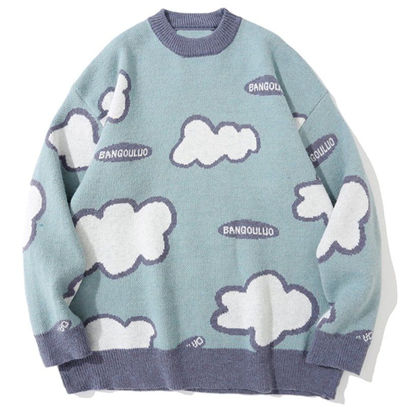Warm Knit Sweater White Clouds sold by Yugen Theory