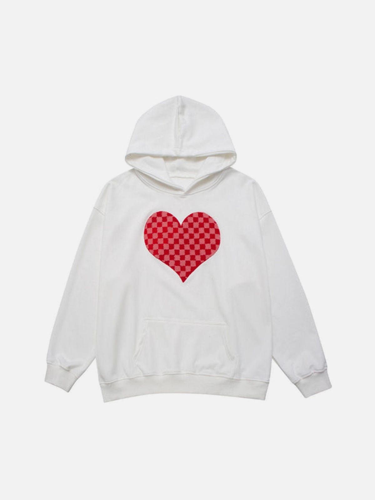Towel Embroidery Plaid Love Hoodie sold by Yugen Theory product image thumbnail 4
