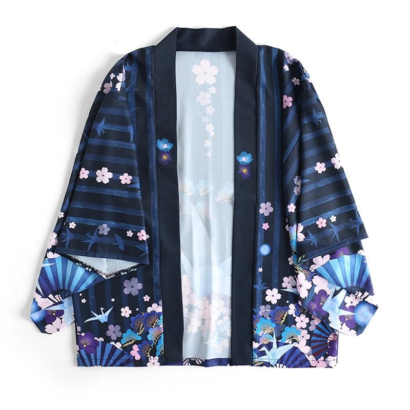Paper Crane & Sakura Haori Kimono Cardigan sold by Yugen Theory product image thumbnail 3
