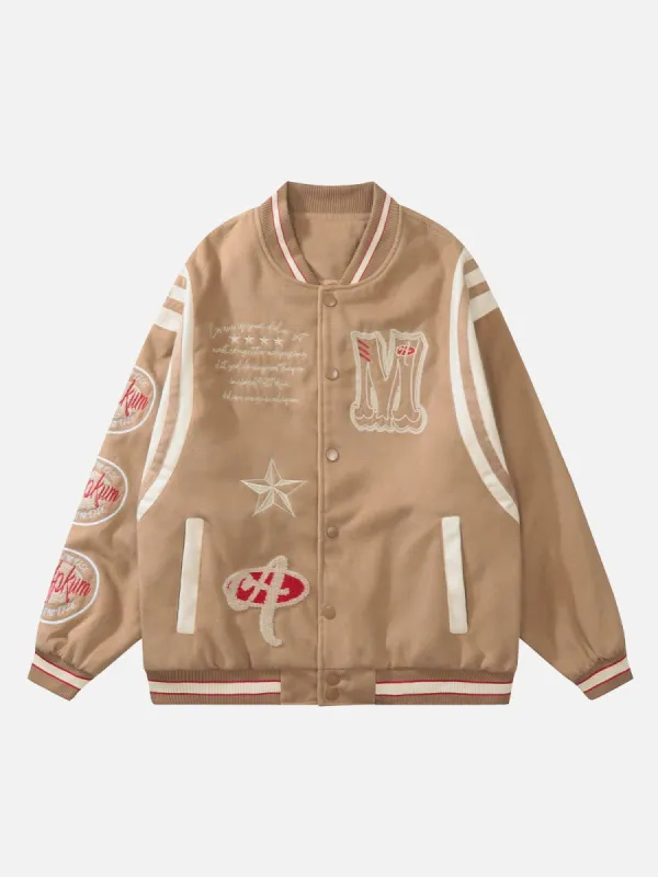 Embroidery Butterfly Varsity Jacket sold by Yugen Theory