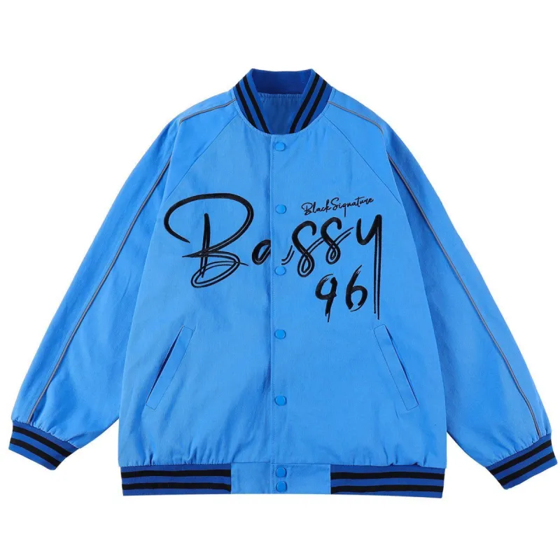 Alphanumeric Graffiti Varsity Jacket sold by Yugen Theory