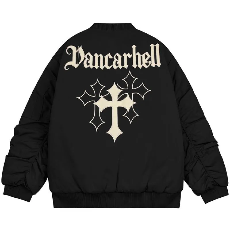 Winter Bomber Jacket Coat Cross Patch sold by Yugen Theory