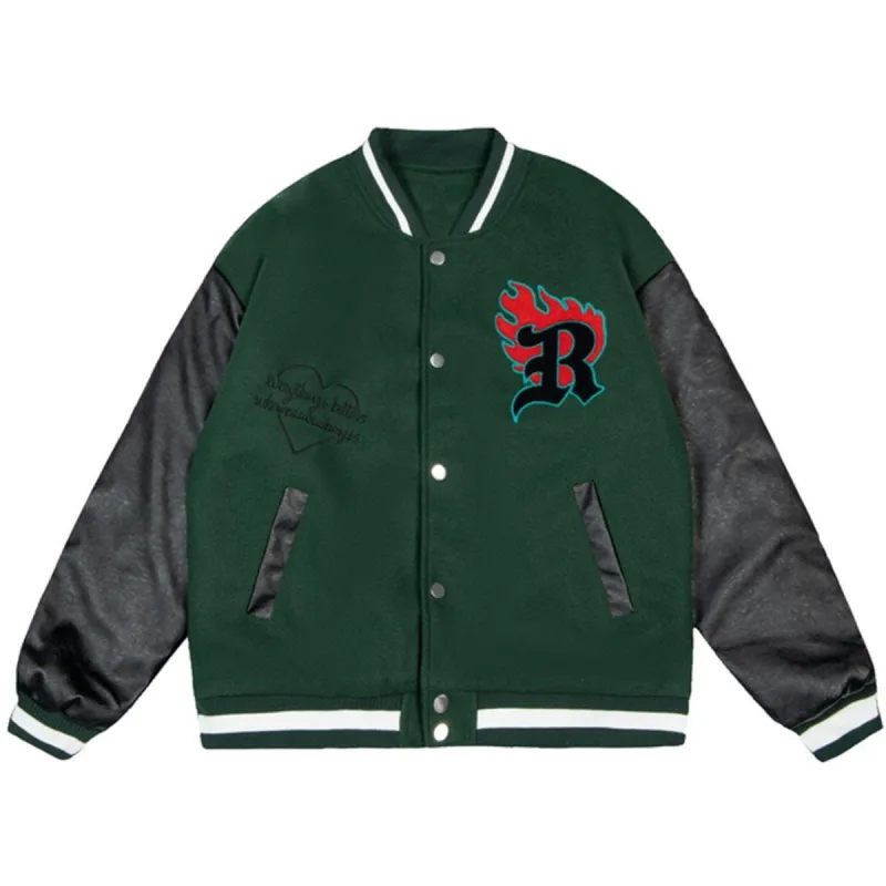 999 Patch Embroidered Varsity Jacket sold by Yugen Theory