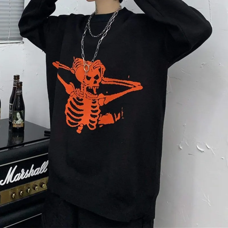 Red Skeleton Sweater sold by Yugen Theory
