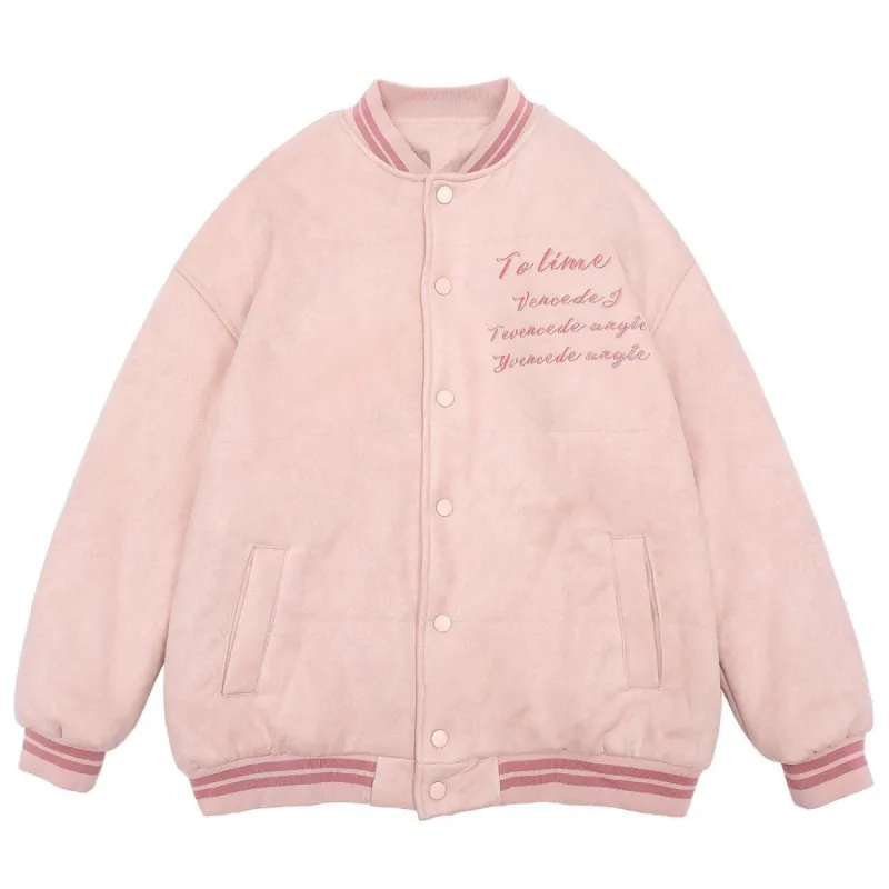 Letters Embroidery Varsity Winter Jacket sold by Yugen Theory