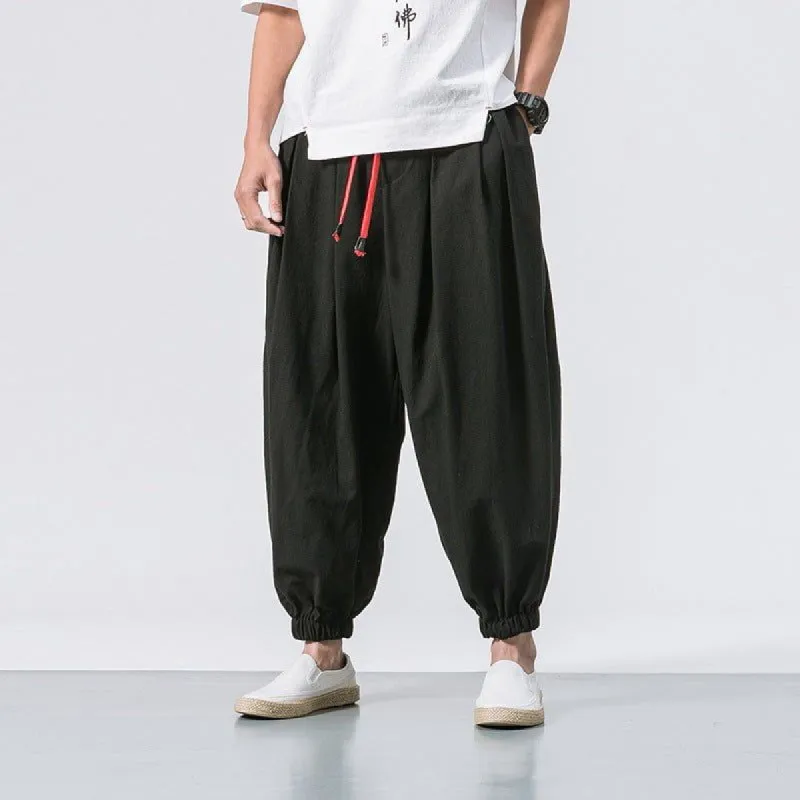 Black Japanese Joggers Japanese Pants sold by Yugen Theory