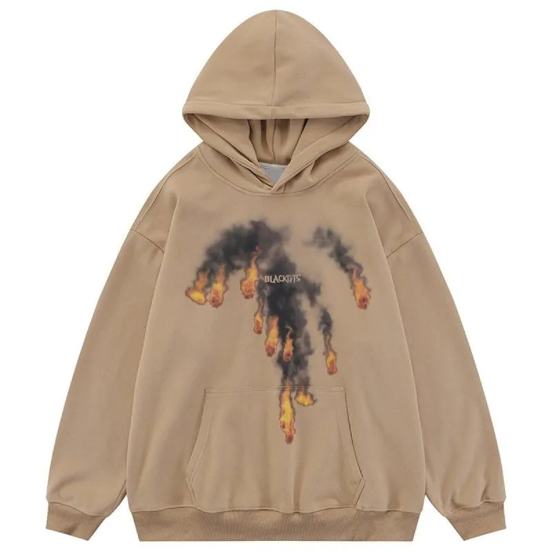 Fleece Hoodie Falling Fireball sold by Yugen Theory