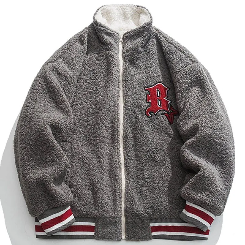 Lamb Wool Winter Coat Embroidery B sold by Yugen Theory