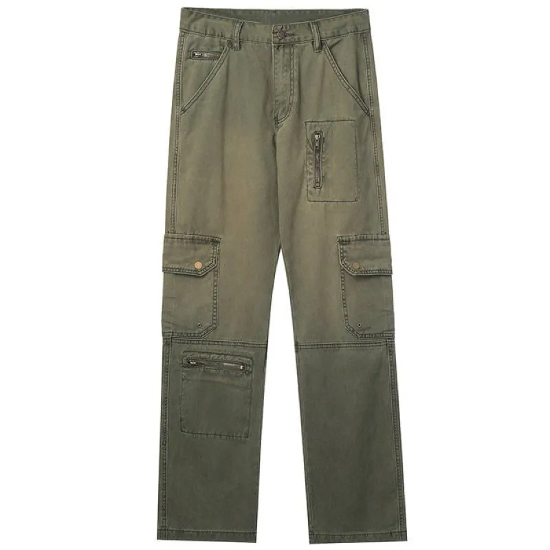 Straight Leg Cargo Jeans Gradient sold by Yugen Theory