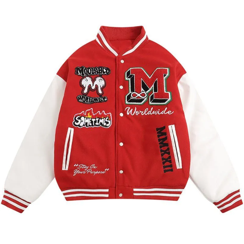 Thicken Varsity Jacket Flocked M sold by Yugen Theory
