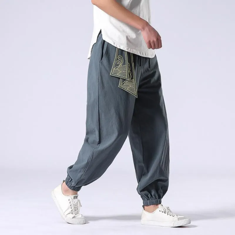 Ancient Style Grey Tight End Japanese Pants sold by Yugen Theory