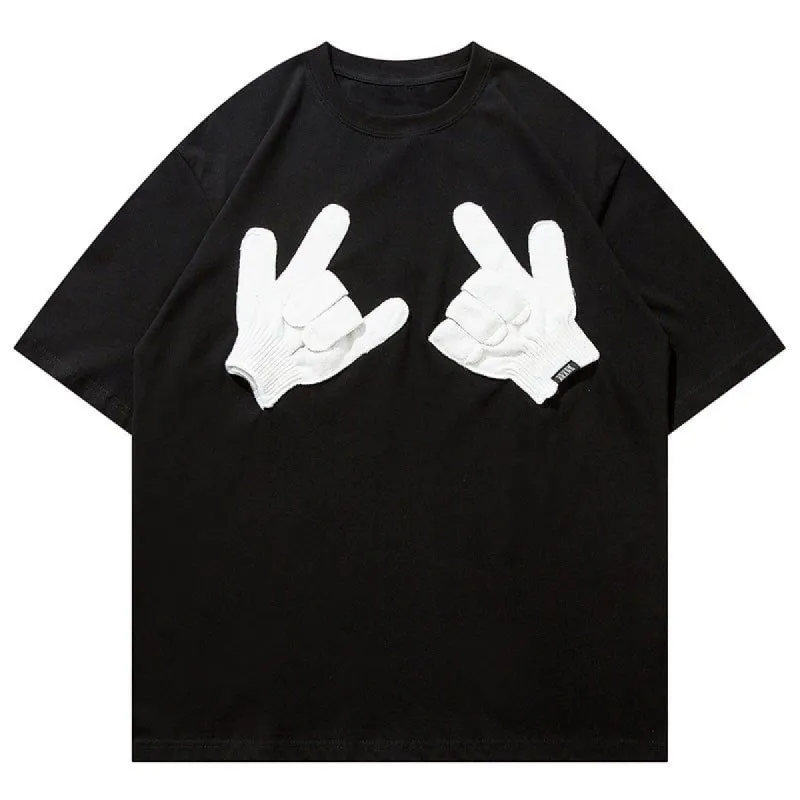 Casual T-shirt Stereoscopic Gloves sold by Yugen Theory