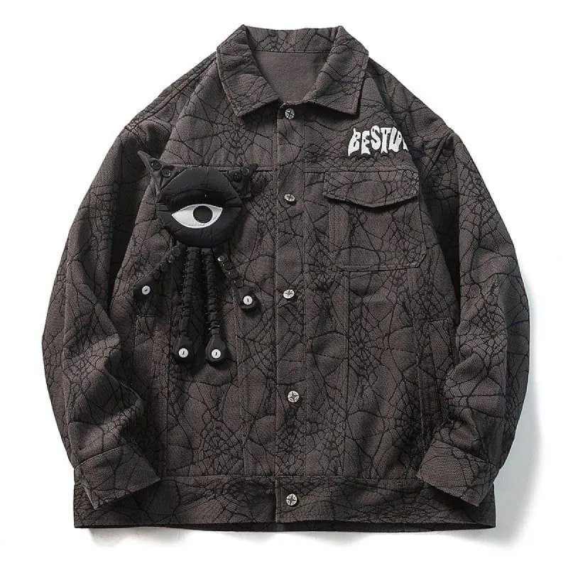 Jean Jacket Spider Web sold by Yugen Theory