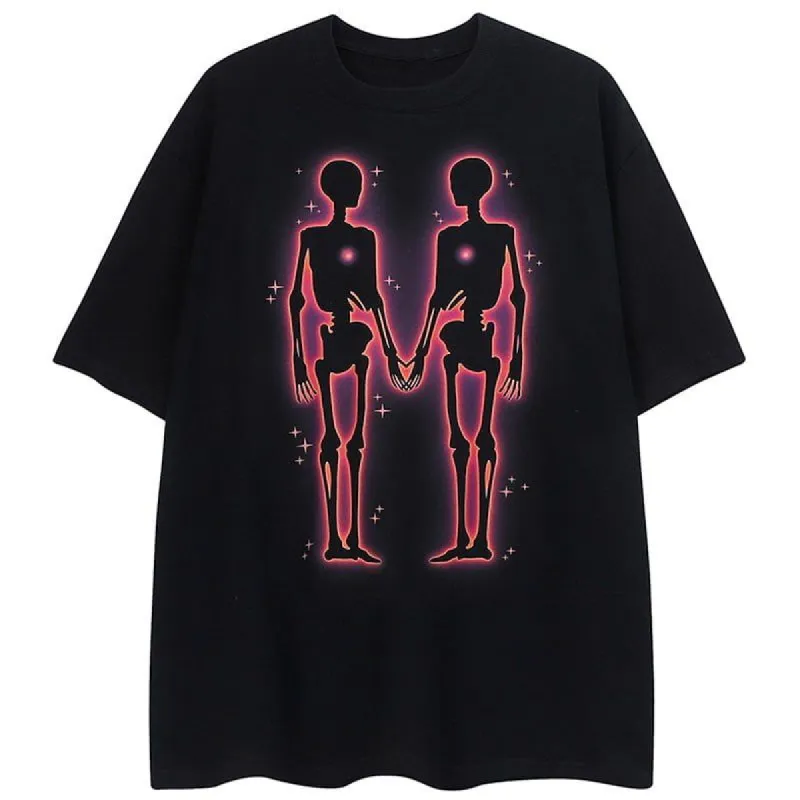 Casual T-shirt Glowing Skeleton sold by Yugen Theory