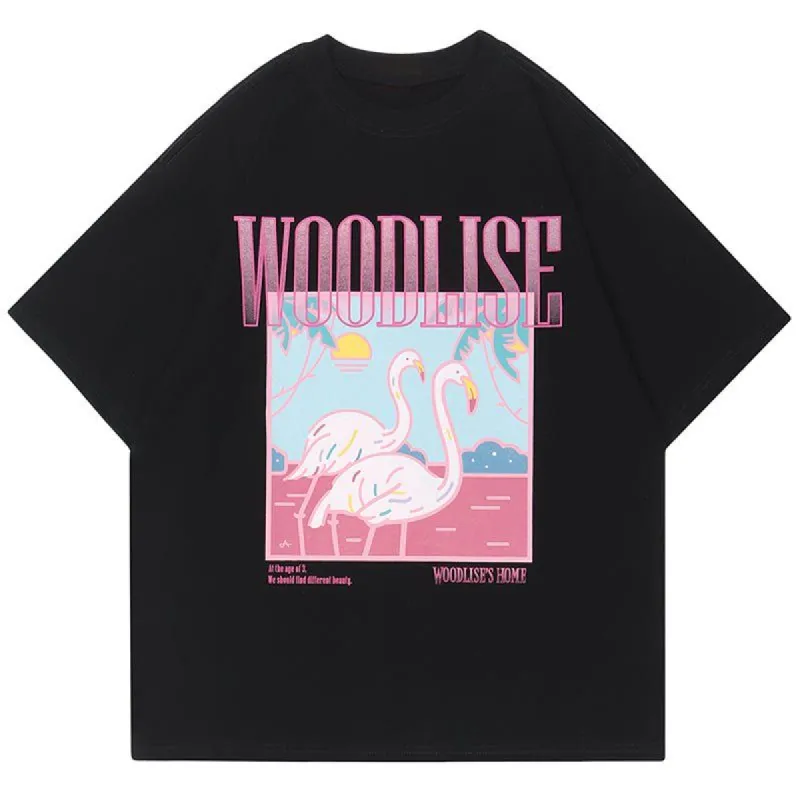 Cute Graphic T-shirt Flamingo sold by Yugen Theory