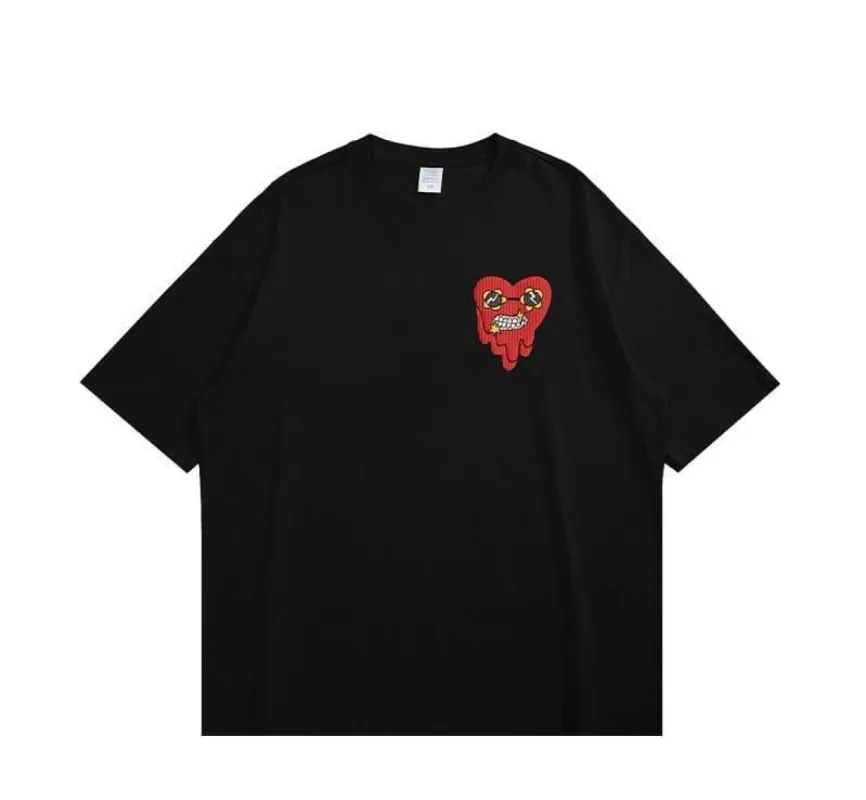 Dripping Heart Cartoon T-Shirt sold by Yugen Theory