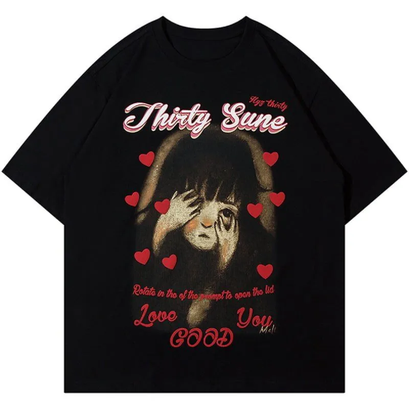 Streetwear T-shirt Y2K Girl sold by Yugen Theory