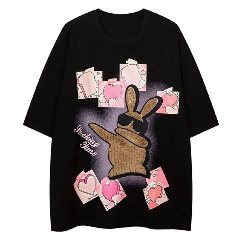 Funny T-shirt Hip Hop Rabbit sold by Yugen Theory