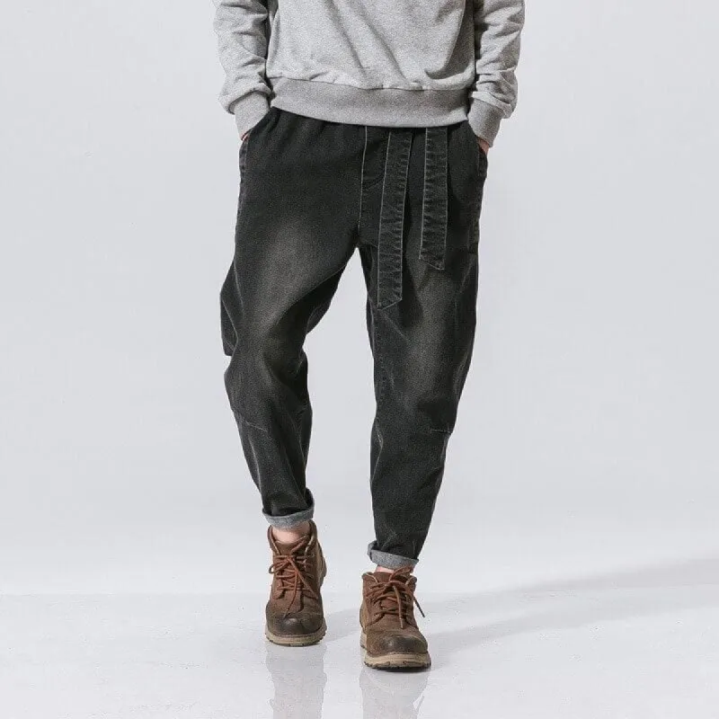 Oleno Harem Denim Japanese Pants sold by Yugen Theory