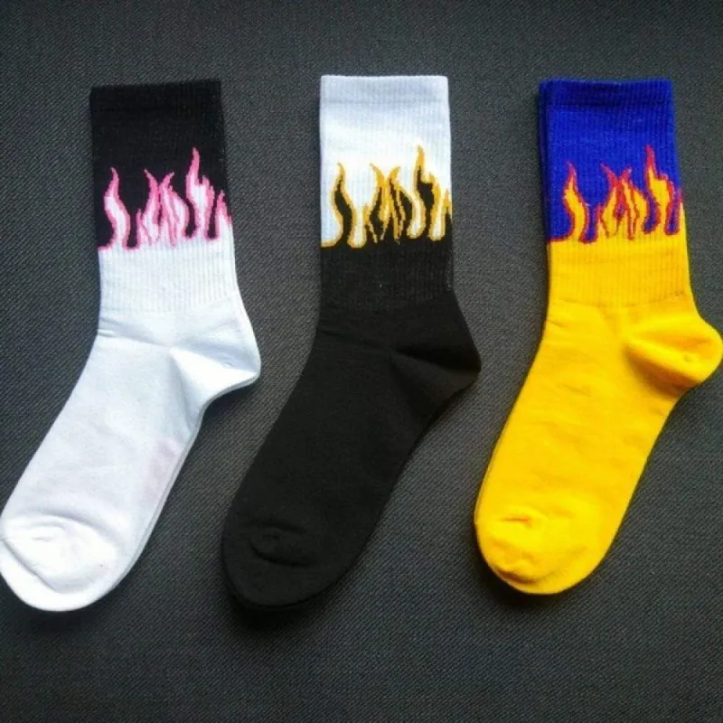 Two Tone Fire Socks sold by Yugen Theory