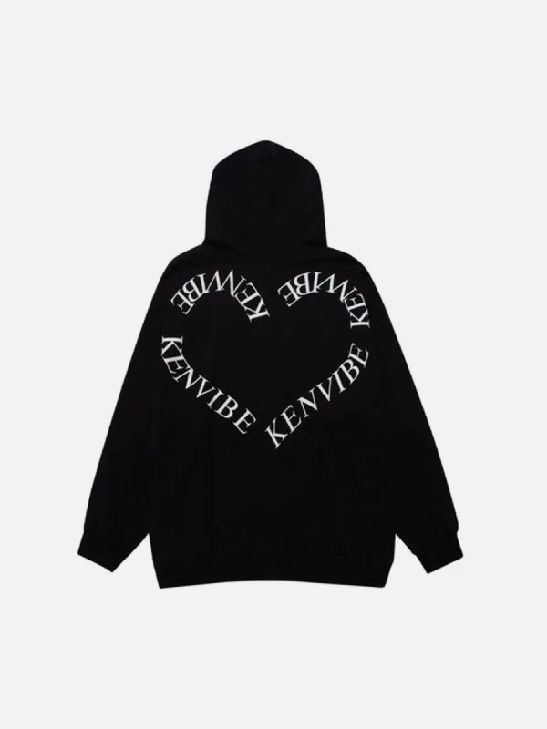 Towel Embroidery Plaid Love Hoodie sold by Yugen Theory