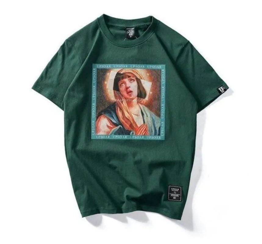 Virgin Mary x Pulp Fiction Print T-Shirt sold by Yugen Theory