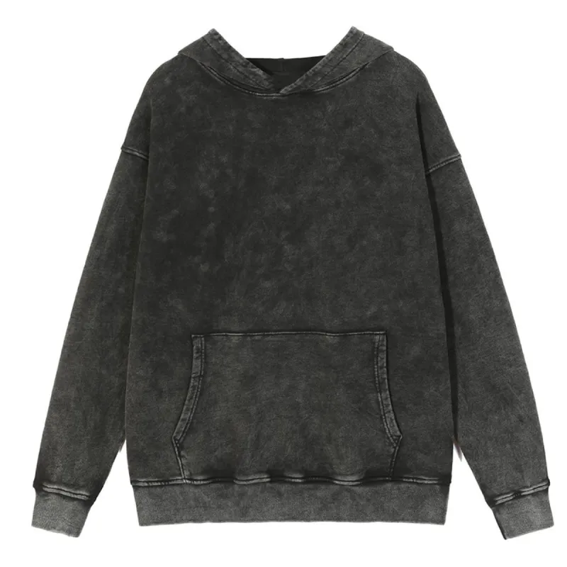 Vintage Solid Color Washed Hoodie sold by Yugen Theory