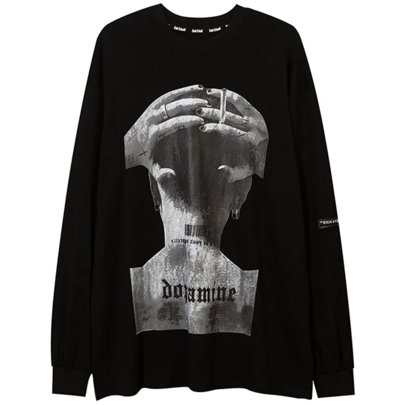 Phantom Alphabet Prisoner Print Sweatshirt sold by Yugen Theory