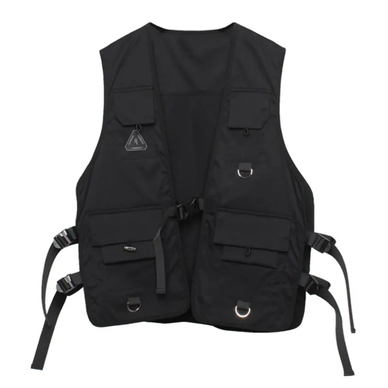 Function Ribbons Buckle Cardigan Vest sold by Yugen Theory