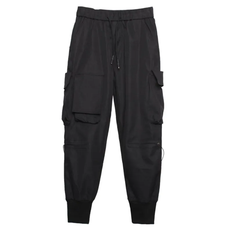 Functional Big Pocket Drawstring Cargo Pants sold by Yugen Theory