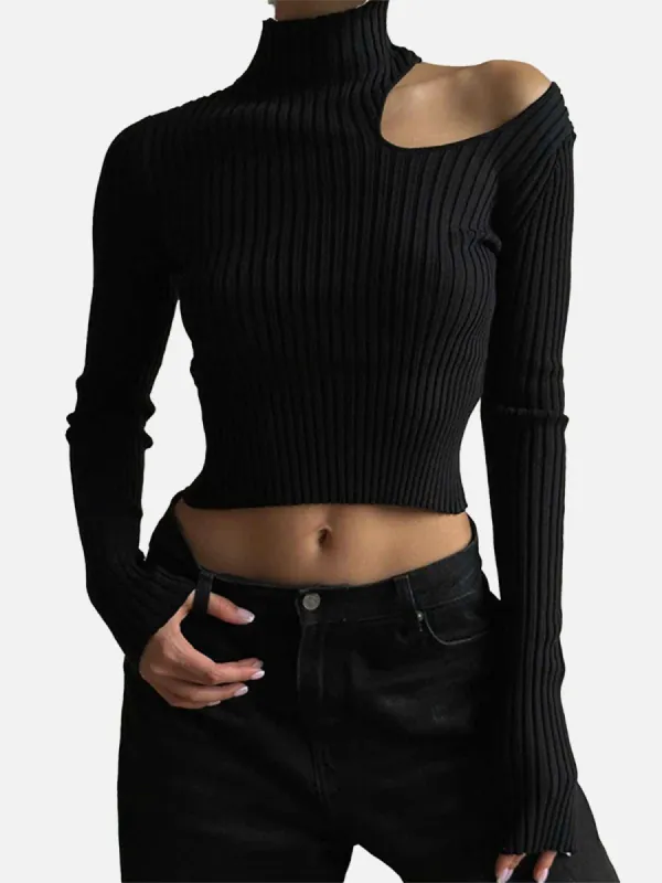 Hollow Turtleneck Sweater sold by Yugen Theory