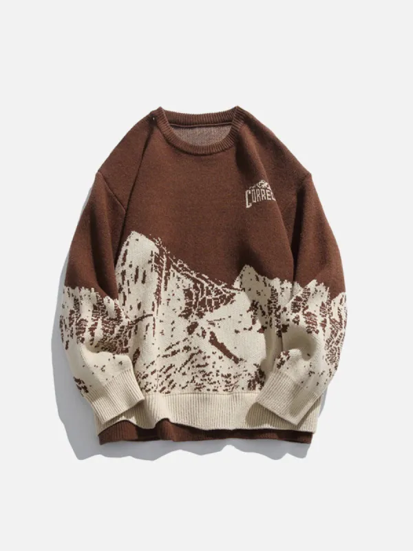 Mountains Knit Sweater sold by Yugen Theory