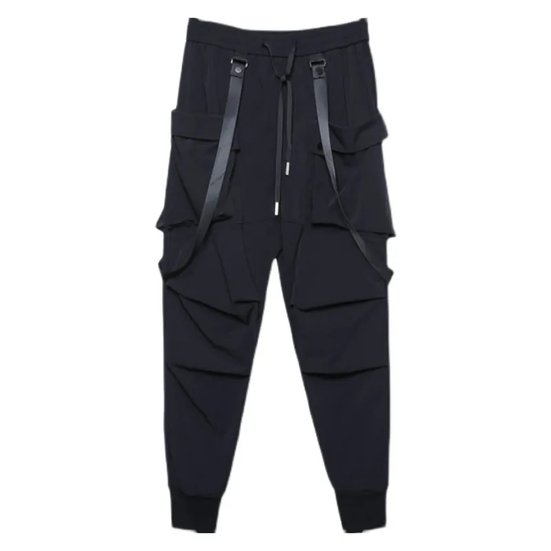 Functional Pleated Ribbons Cargo Pants sold by Yugen Theory