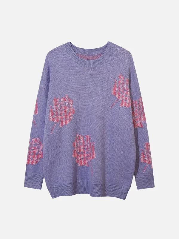 Embroidery Rose Knit Sweater sold by Yugen Theory