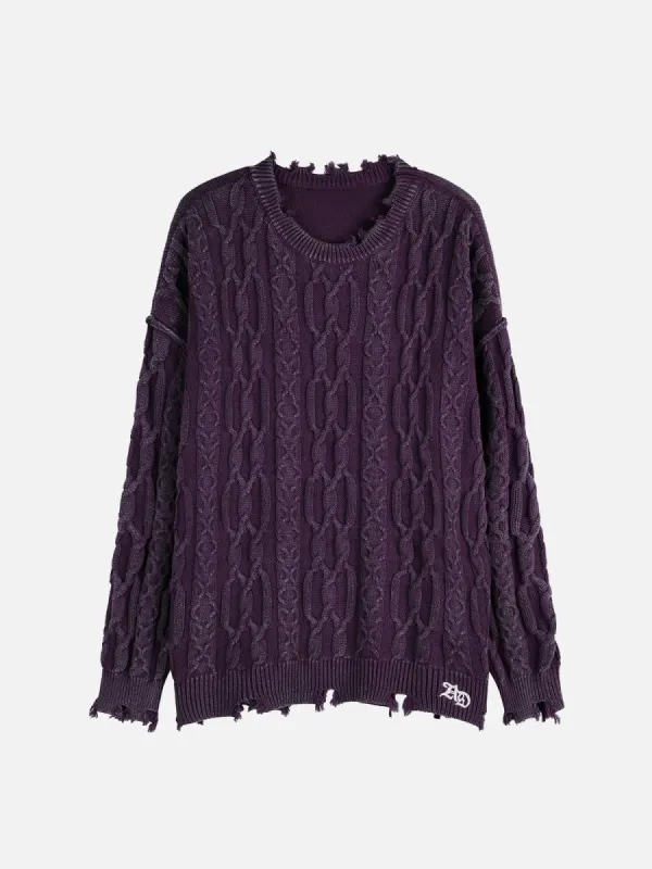 Twist Jacquard Sweater sold by Yugen Theory